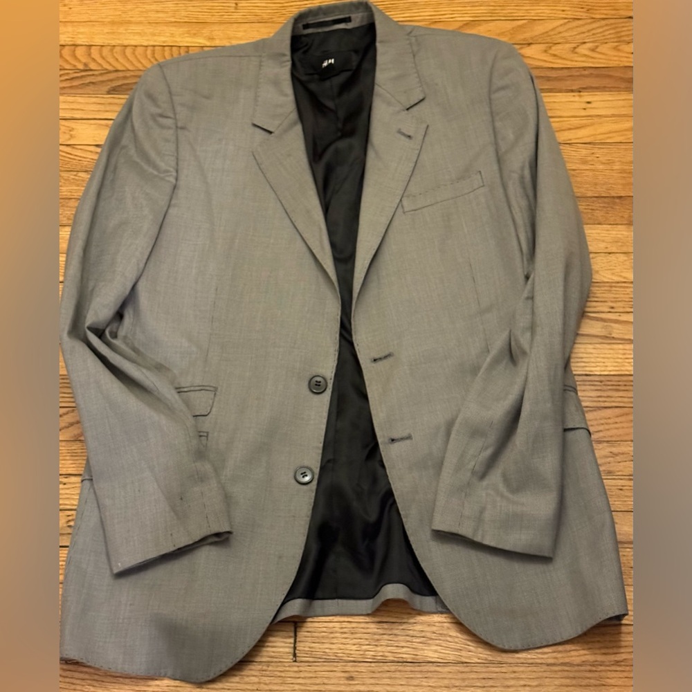 Pre owned Slim Fit Tailor Made 2 Piece Suit h&m jacket 40R pants 36R